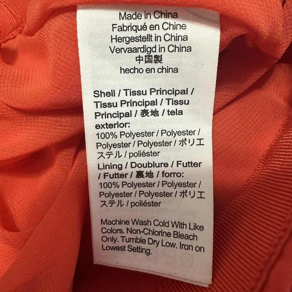 J.‎ Crew Vibrant Orange Wide Pleated Long Midi Skirt Womens Size 6 Summer